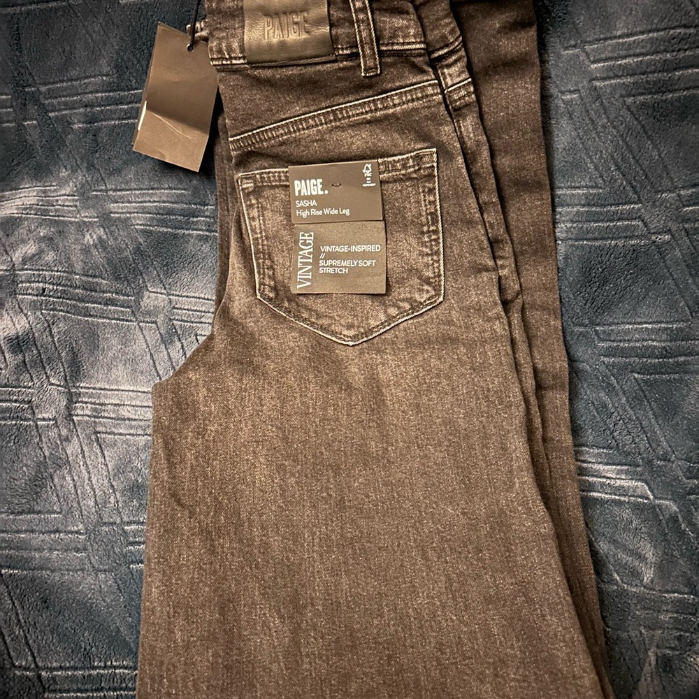 PAIGE  Sasha Unisex Ankle Wide Leg Jeans